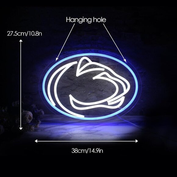 Team Logo Neon Sign Football Decor Sports LED light for Man Cave Studio Wall Art - Picture 6 of 6